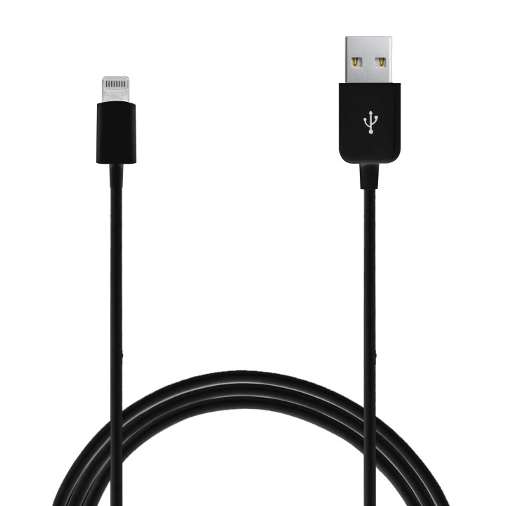 Puro USB-A - Lightning MFI kabel, 1m, svart in the group SMARTPHONE & TABLETS / Chargers & Cables / Cables / Cables Lightning at TP E-commerce Nordic AB (C60621)