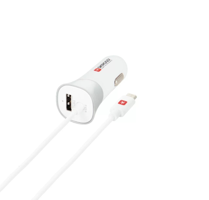 SKROSS USB-billaddare med micro-USB-kabel in the group SMARTPHONE & TABLETS / Chargers & Cables / Car chargers / Car chargers micro-USB at TP E-commerce Nordic AB (C60753)