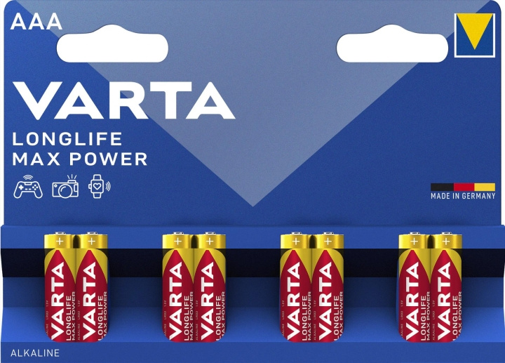 Varta Longlife Max Power AAA 8 Pack (B) in the group HOME ELECTRONICS / Batteries & Chargers / Batteries / AAA at TP E-commerce Nordic AB (C60774)