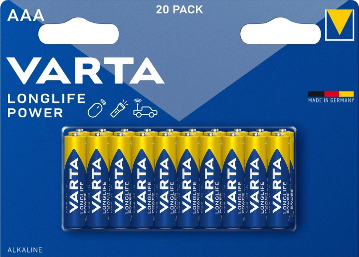 Varta Longlife Power AAA 20 Pack in the group HOME ELECTRONICS / Batteries & Chargers / Batteries / AAA at TP E-commerce Nordic AB (C60775)