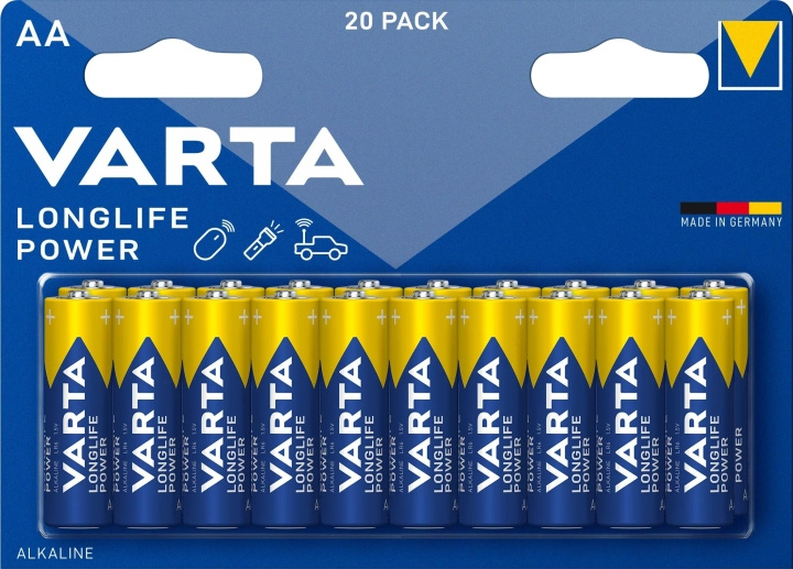Varta Longlife Power AA 20 Pack in the group HOME ELECTRONICS / Batteries & Chargers / Batteries / AA at TP E-commerce Nordic AB (C60778)