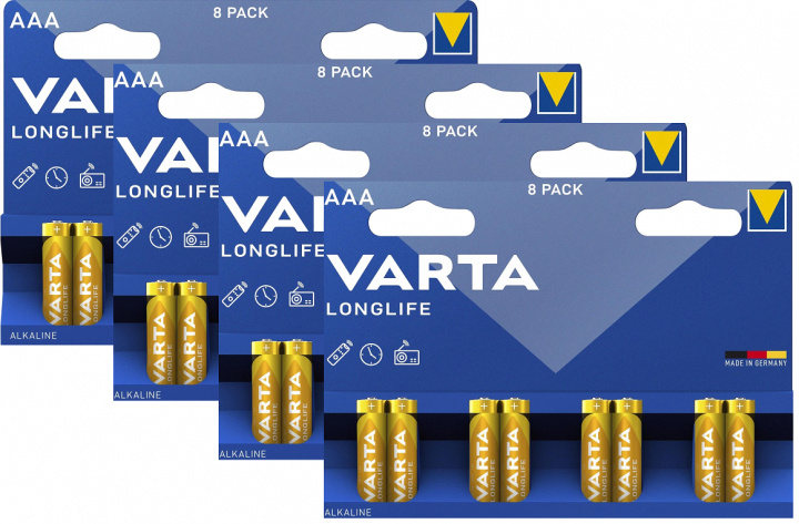Varta Longlife AAA-Batteries, 32 Pack in the group HOME ELECTRONICS / Batteries & Chargers / Batteries / AAA at TP E-commerce Nordic AB (C60784PKT)