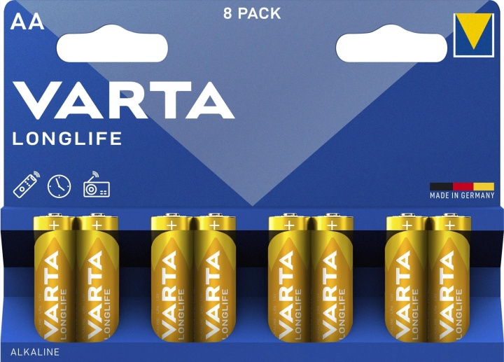 Varta Longlife AA 8 Pack (B) in the group HOME ELECTRONICS / Batteries & Chargers / Batteries / AA at TP E-commerce Nordic AB (C60785)