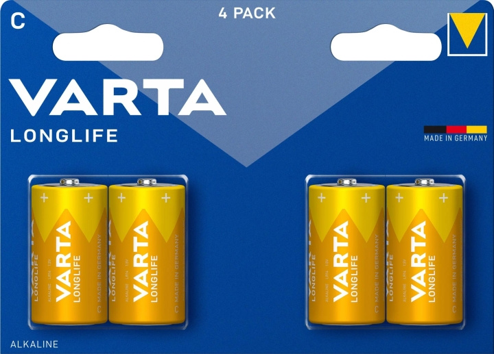 Varta Longlife C 4 Pack in the group HOME ELECTRONICS / Batteries & Chargers / Batteries / Other at TP E-commerce Nordic AB (C60786)