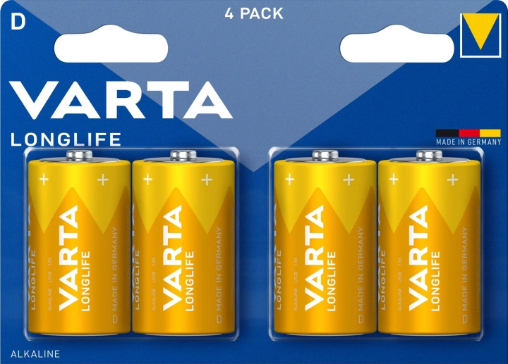 Varta Longlife D 4 Pack in the group HOME ELECTRONICS / Batteries & Chargers / Batteries / Other at TP E-commerce Nordic AB (C60787)