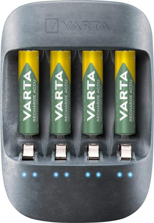 Varta Eco Charger + 4x AA Batteries (56816), 2100 mAh in the group HOME ELECTRONICS / Batteries & Chargers / Rechargable batteries / AA at TP E-commerce Nordic AB (C60793)