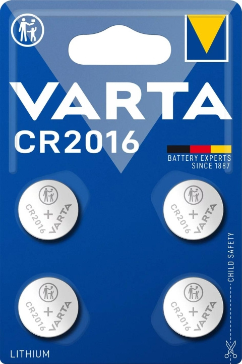 Varta CR2016 Lithium Coin 4 Pack in the group HOME ELECTRONICS / Batteries & Chargers / Batteries / Button cell at TP E-commerce Nordic AB (C60799)