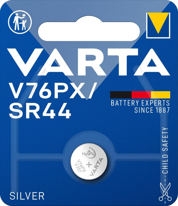 Varta V76PX/SR44 Silver Coin 1 Pack in the group HOME ELECTRONICS / Batteries & Chargers / Batteries / Button cell at TP E-commerce Nordic AB (C60805)