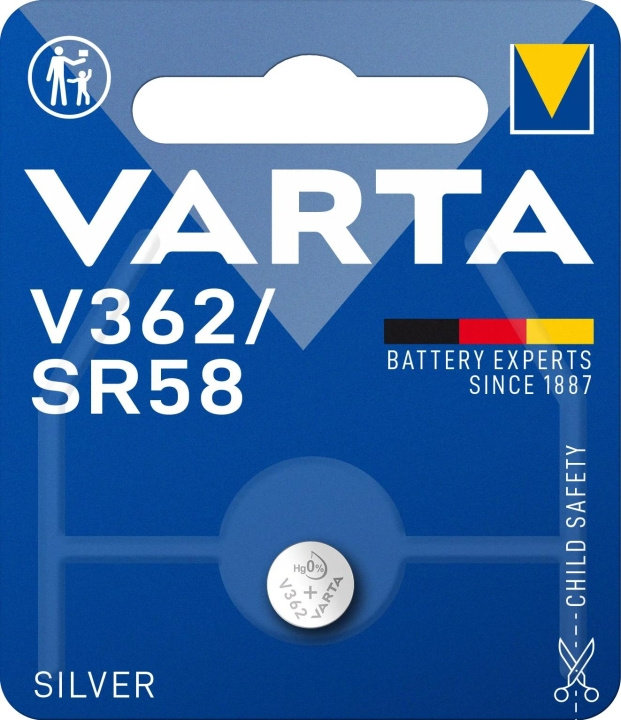 Varta V362/SR58 Silver Coin 1 Pack in the group HOME ELECTRONICS / Batteries & Chargers / Batteries / Button cell at TP E-commerce Nordic AB (C60808)