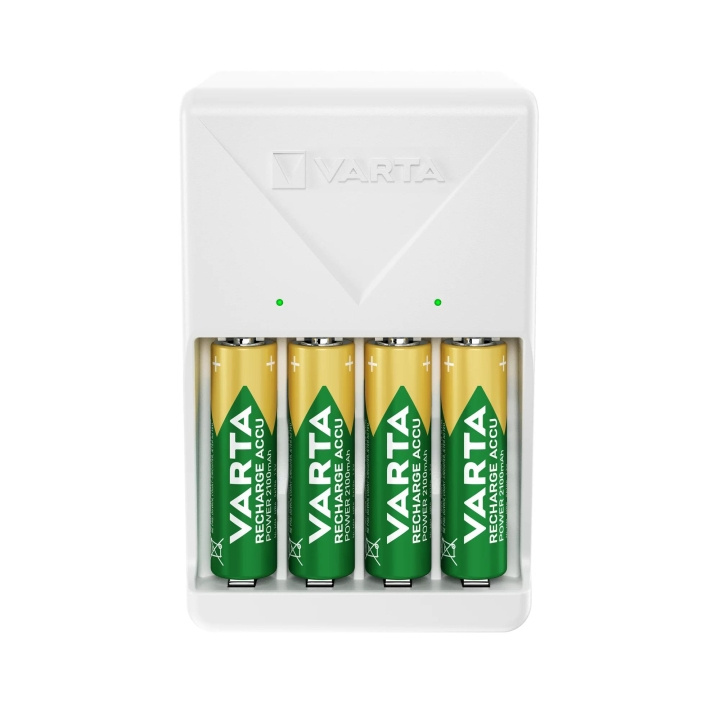 Varta Plug Charger, includes 4x AA 2100 mAh in the group HOME ELECTRONICS / Batteries & Chargers / Battery charger at TP E-commerce Nordic AB (C60816)