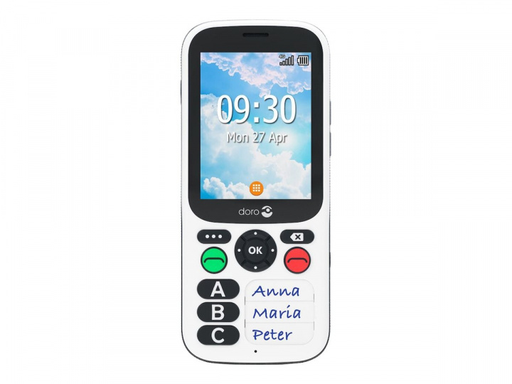 Doro 780X 2.8 4GB Svart Vit in the group SMARTPHONE & TABLETS / Mobile phones & smartphones at TP E-commerce Nordic AB (C60942)