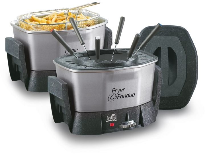 FRITEL Starter Deep Fryer / Fondue 1.5 liters Black/Gray/Silver in the group HOME, HOUSEHOLD & GARDEN / Household appliances / Airfryers & Fryers at TP E-commerce Nordic AB (C61076)