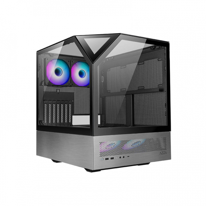 AZZA Sanctum 810 Tower Extended ATX No Power Supply Black Silver in the group COMPUTERS & PERIPHERALS / Computer components / Chassis at TP E-commerce Nordic AB (C61233)