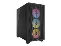 Corsair 3000D RGB AIRFLOW Tower Extended ATX Ingen strömförsörjning Svart in the group COMPUTERS & PERIPHERALS / Computer components / Chassis at TP E-commerce Nordic AB (C61313)
