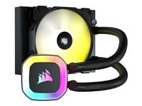 Corsair H55 RGB kylsystem 1-pack Svart Vit 120 mm in the group COMPUTERS & PERIPHERALS / Computer components / Cooling / Processor coolers at TP E-commerce Nordic AB (C61319)