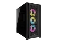 Corsair iCUE 5000D RGB Airflow Tower Extended ATX Ingen strömförsörjning Svart in the group COMPUTERS & PERIPHERALS / Computer components / Chassis at TP E-commerce Nordic AB (C61367)