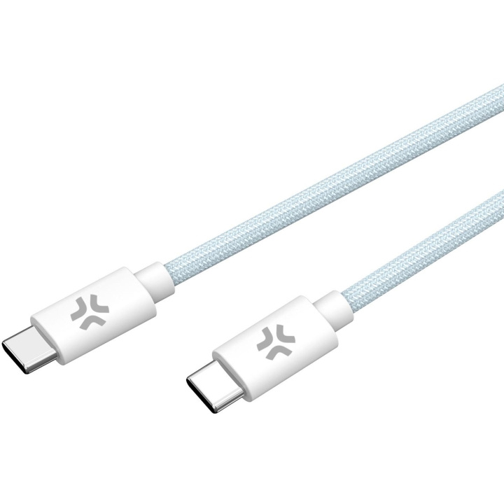 Celly USB-C - USB-C-kabel 60W 1,5 m Ljusblå in the group SMARTPHONE & TABLETS / Chargers & Cables / Cables / Cables Type C at TP E-commerce Nordic AB (C61395)