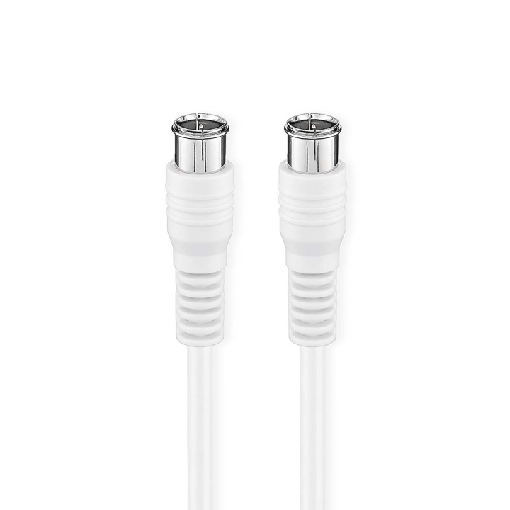 Nedis Satellite & Antenna Cable | F Male | F Male | Nickel Plated | 75 Ohm | Double Shielded | 1.00 m | Round | PVC | White | Box in the group HOME ELECTRONICS / Cables & Adapters / Antenna cables & Accessories / Antenna cables at TP E-commerce Nordic AB (C61420)