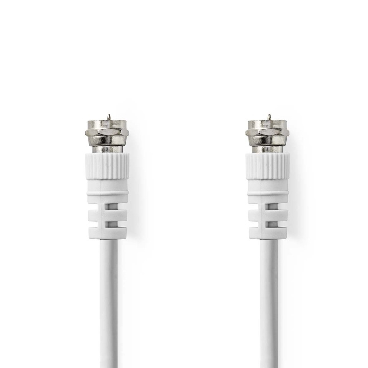 Nedis Satellite & Antenna Cable | F Male Quick | F Male Quick | Nickel Plated | 75 Ohm | Double Shielded | 10.0 m | Round | PVC | White | Box in the group HOME ELECTRONICS / Cables & Adapters / Antenna cables & Accessories / Antenna cables at TP E-commerce Nordic AB (C61421)