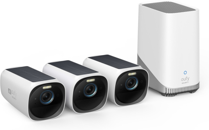 Anker eufyCam 3 övervakningssystem med tre kameror, 4K-upplösning in the group HOME, HOUSEHOLD & GARDEN / Alarm & Security / Security cameras / Digital (Network) / Outdoor cameras at TP E-commerce Nordic AB (C61620)