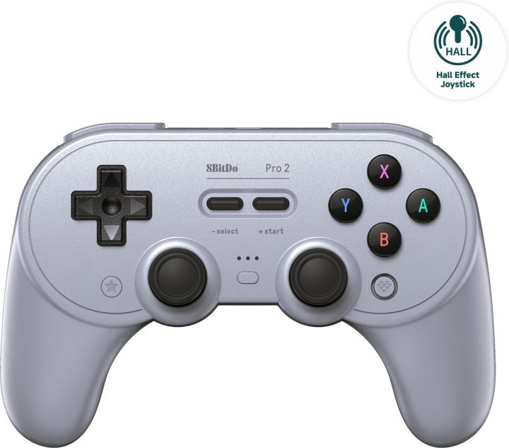 8BitDo PRO 2 - Hall Edition trådlös spelkontroll, Grå, Switch / PC / Android in the group HOME ELECTRONICS / Game consoles & Accessories / Nintendo Switch / Accessories at TP E-commerce Nordic AB (C61643)