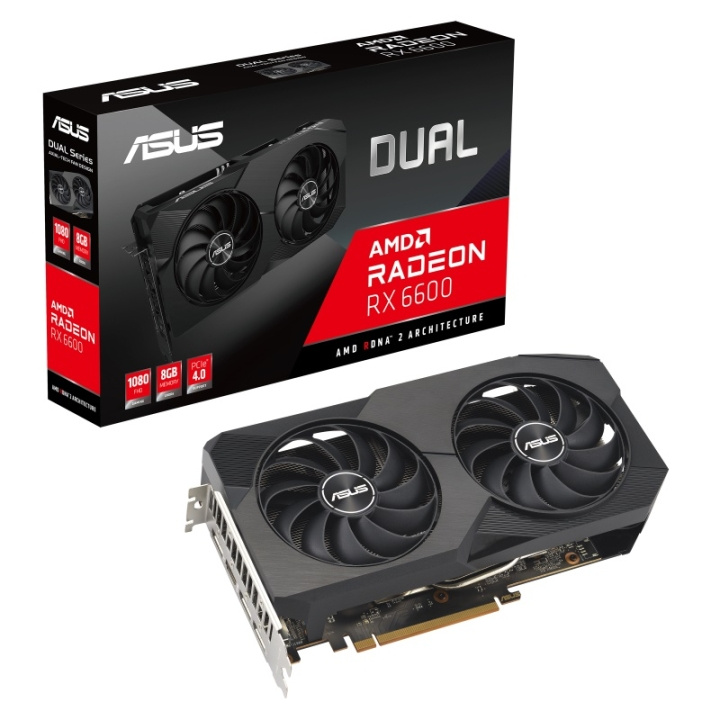 ASUS Dual Radeon RX 6600 V2 8GB GDDR6 in the group COMPUTERS & PERIPHERALS / Computer components / Graphic Cards at TP E-commerce Nordic AB (C61725)