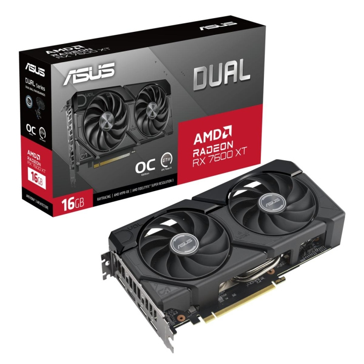 ASUS Dual Radeon RX 7600 XT 16GB 16GB OC Edition in the group COMPUTERS & PERIPHERALS / Computer components / Graphic Cards at TP E-commerce Nordic AB (C61737)