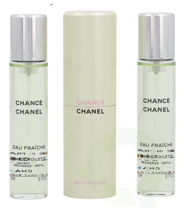 Chanel Chance Eau Fraiche Giftset 60 ml 2x Edt Spray Refill 20Ml/1x Edt Spray 20Ml - Twist and Spray in the group BEAUTY & HEALTH / Gift sets / Gift sets for her at TP E-commerce Nordic AB (C61889)