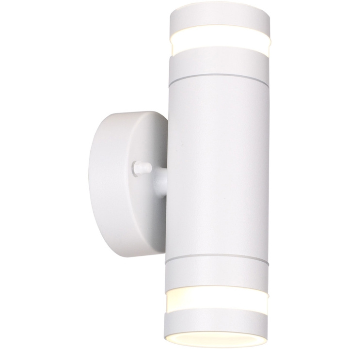 Llitt Fredrik II Väggarmatur 2xGU10-sockel IP44 Vit in the group HOME, HOUSEHOLD & GARDEN / Electricity & Lighting / Outdoor lighting / Outdoor wall light / Outdoor wall light without sensor at TP E-commerce Nordic AB (C62117)