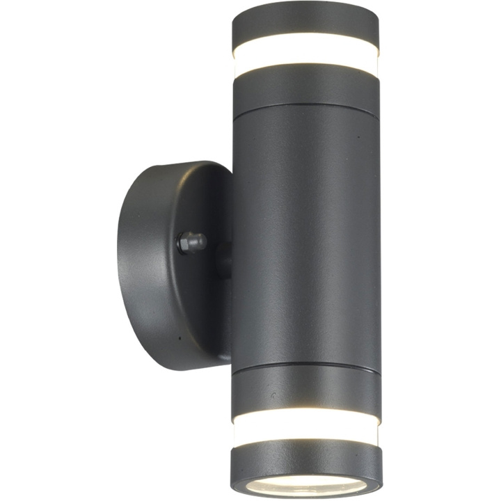 Llitt Fredrik II Väggarmatur 2xGU10-sockel IP44 Antracit in the group HOME, HOUSEHOLD & GARDEN / Electricity & Lighting / Outdoor lighting / Outdoor wall light / Outdoor wall light without sensor at TP E-commerce Nordic AB (C62119)