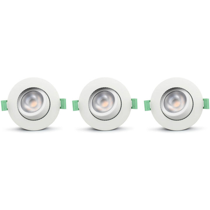 Llitt Ellen Infälld downlight Dim-to-Warm 520lm IP65 3-pack Vit in the group HOME ELECTRONICS / Lighting / Ceiling lights at TP E-commerce Nordic AB (C62139)