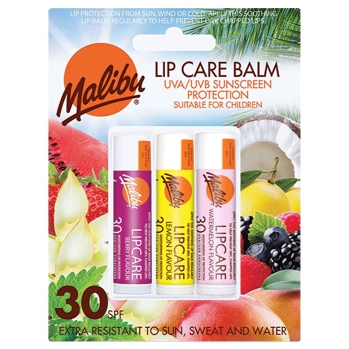 Malibu Lip Care Balm SPF30 3x5g in the group BEAUTY & HEALTH / Makeup / Lips / Lip balm at TP E-commerce Nordic AB (C62373)