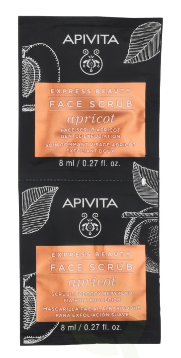 Apivita Express Beauty Face Scrub Set 16 ml 2x8ml - Apricot in the group BEAUTY & HEALTH / Skin care / Face / Scrub / Peeling at TP E-commerce Nordic AB (C62428)