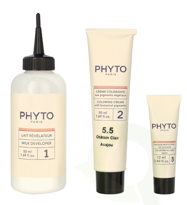Phyto Phytocolor Permanent Color 112 ml 5.5 Light Mahogany Brown in the group BEAUTY & HEALTH / Hair & Styling / Hair care / Hair Dye / Hair Dye & Color bombs at TP E-commerce Nordic AB (C62438)