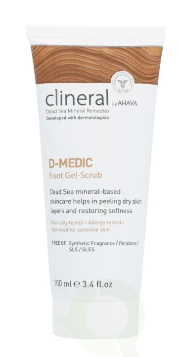 Ahava Clineral D-MEDIC Foot Gel-Scrub 100 ml in the group BEAUTY & HEALTH / Manicure / Pedicure / Foot care at TP E-commerce Nordic AB (C62455)