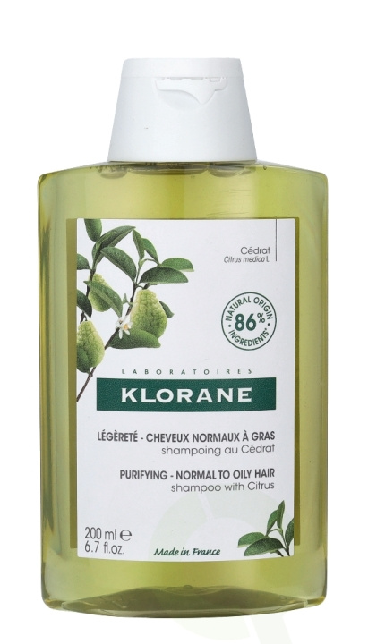 Klorane Purifying Shampoo With Citrus Pulp 200 ml in the group BEAUTY & HEALTH / Hair & Styling / Hair care / Schampoo at TP E-commerce Nordic AB (C62469)