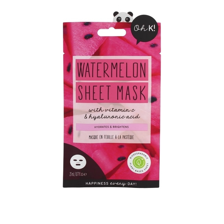 Oh K! Hydrating Watermelon Sheet Mask With Hyaluronic Acid in the group BEAUTY & HEALTH / Skin care / Face / Masks at TP E-commerce Nordic AB (C62491)