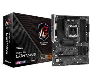 ASRock B650 PG Lightning Moderkort - AMD B650 - AMD AM5 socket - DDR5 RAM - ATX in the group COMPUTERS & PERIPHERALS / Computer components / Motherboard at TP E-commerce Nordic AB (C62517)