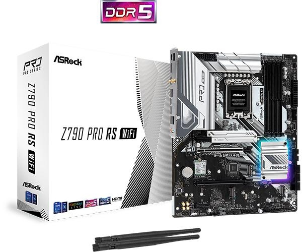 ASRock Z790 PRO RS Wi-Fi - DDR5 in the group COMPUTERS & PERIPHERALS / Computer components / Motherboard at TP E-commerce Nordic AB (C62532)