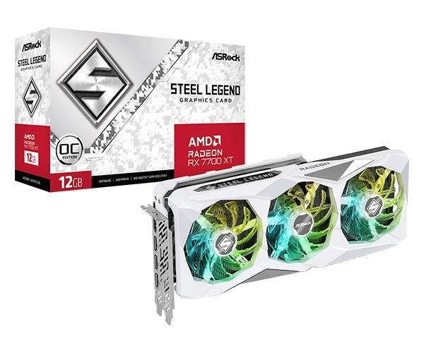 ASRock Steel Legend Radeon RX 7700 XT 12GB OC 12GB in the group COMPUTERS & PERIPHERALS / Computer components / Graphic Cards at TP E-commerce Nordic AB (C62576)