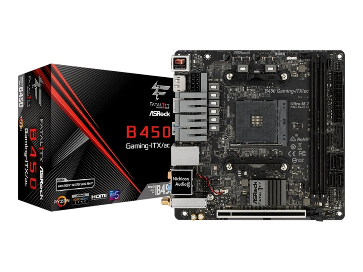 ASRock Fatal1ty B450 Gaming-ITX/ac Mini ITX AM4 AMD B450 in the group COMPUTERS & PERIPHERALS / Computer components / Motherboard at TP E-commerce Nordic AB (C62602)