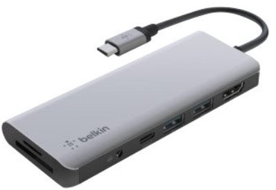 Belkin CONNECT USB-C 7-in-1 Multiport Adapter Dockingstation in the group COMPUTERS & PERIPHERALS / Laptops & accessories / Docking station at TP E-commerce Nordic AB (C62650)