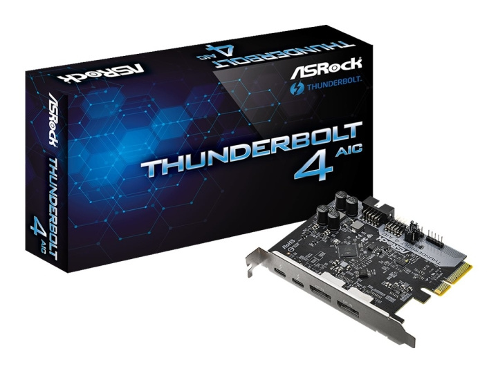 ASRock Thunderbolt 4 AIC Thunderbolt adapter PCI Express 3.0 x4 40Gbps in the group COMPUTERS & PERIPHERALS / Network / Network cards / PCI Express at TP E-commerce Nordic AB (C62655)