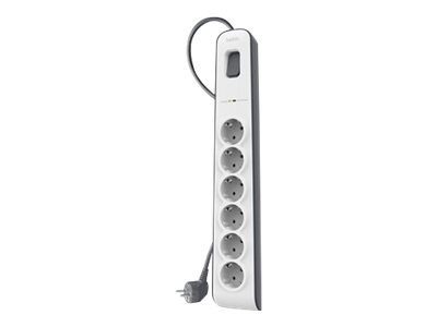 Belkin 6 Outlet Power Surge Protector Gray White in the group HOME, HOUSEHOLD & GARDEN / Electricity & Lighting / Power strips at TP E-commerce Nordic AB (C62680)