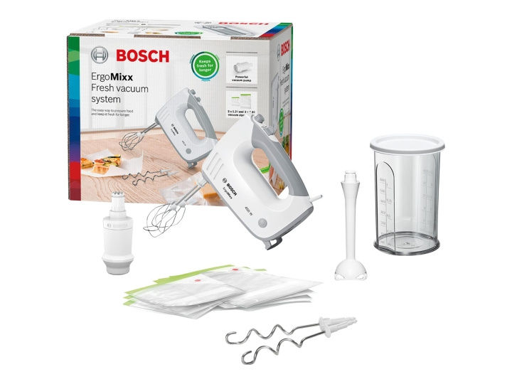 Bosch ErgoMixx MFQ364V0 Handmixer Turbofunktion Vit in the group HOME, HOUSEHOLD & GARDEN / Household appliances / Food processor & Kitchen appliances / Mixer & Blenders at TP E-commerce Nordic AB (C62711)