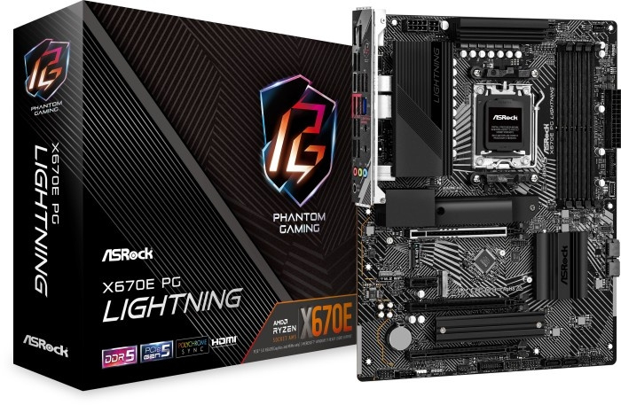 ASRock X670E PG Lightning Moderkort in the group COMPUTERS & PERIPHERALS / Computer components / Motherboard at TP E-commerce Nordic AB (C62723)
