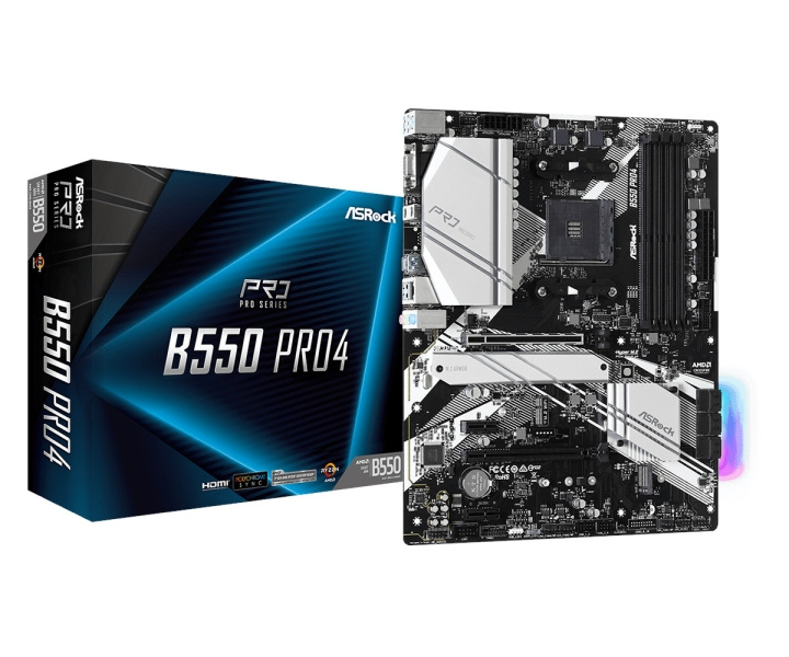 ASRock B550 Pro4 ATX AM4 AMD B550 in the group COMPUTERS & PERIPHERALS / Computer components / Motherboard at TP E-commerce Nordic AB (C62734)