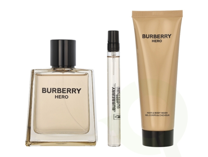Burberry Hero Giftset 185 ml Edt Spray 100ml/Edt 10ml/Hair & Body Wash 75ml in the group BEAUTY & HEALTH / Gift sets / Gift sets for her at TP E-commerce Nordic AB (C62957)