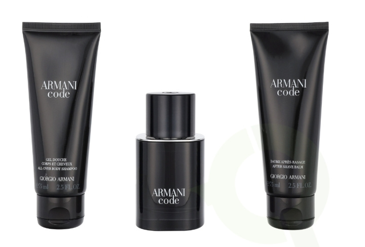 Armani Code Pour Homme Giftset 200 ml Edt Spray 50ml/DG 75ml/Asb 75ml in the group BEAUTY & HEALTH / Gift sets / Gift sets for him at TP E-commerce Nordic AB (C63003)