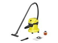 Kärcher WD 3 V-15/4/20 Vacuum Cleaner, Canister Yellow in the group HOME, HOUSEHOLD & GARDEN / Cleaning products / Vacuum cleaners & Accessories / Industrial vacuum cleaner at TP E-commerce Nordic AB (C63058)